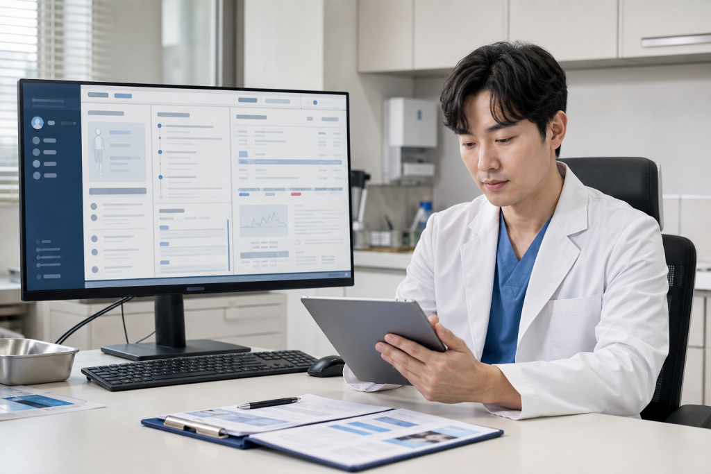 전자차트 진료기록 비교